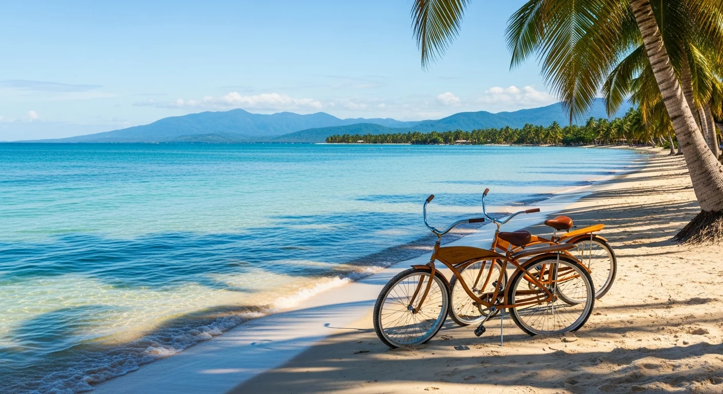 Beach cruisers on sand
