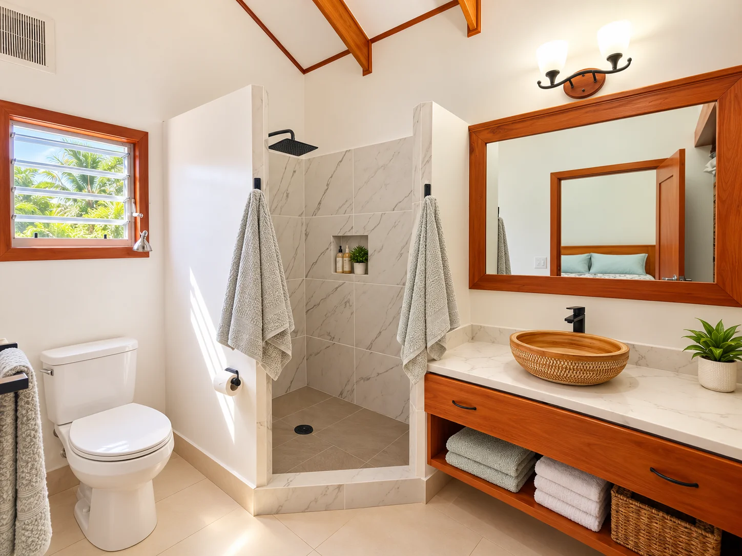 Private master bathroom with walk-in shower